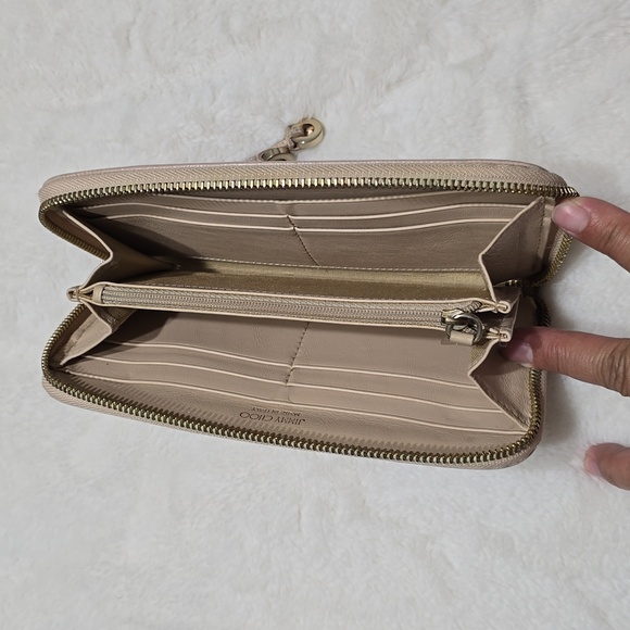 EUC Jimmy Choo Light Pink Studded Wallet - Picture 3 of 10